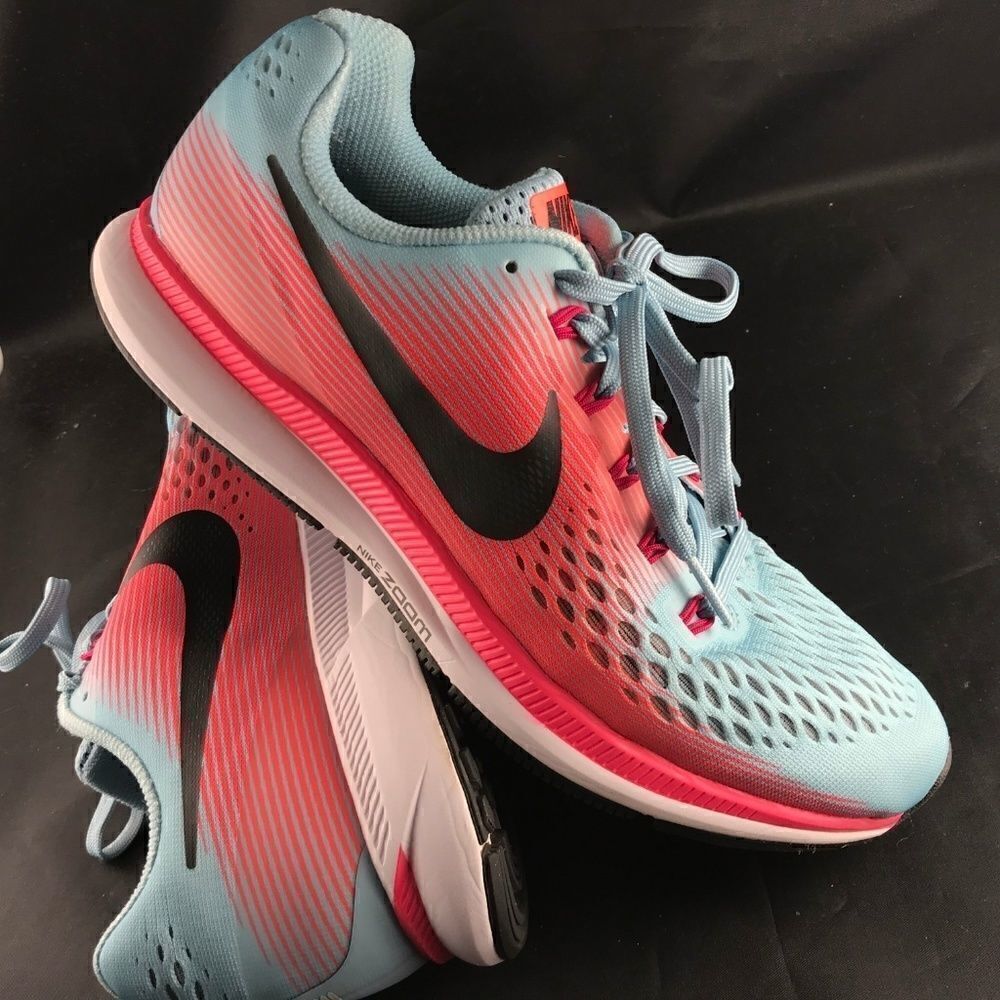 NIKE AIR ZOOM PEGASUS 34 Light Blue Red 11.5